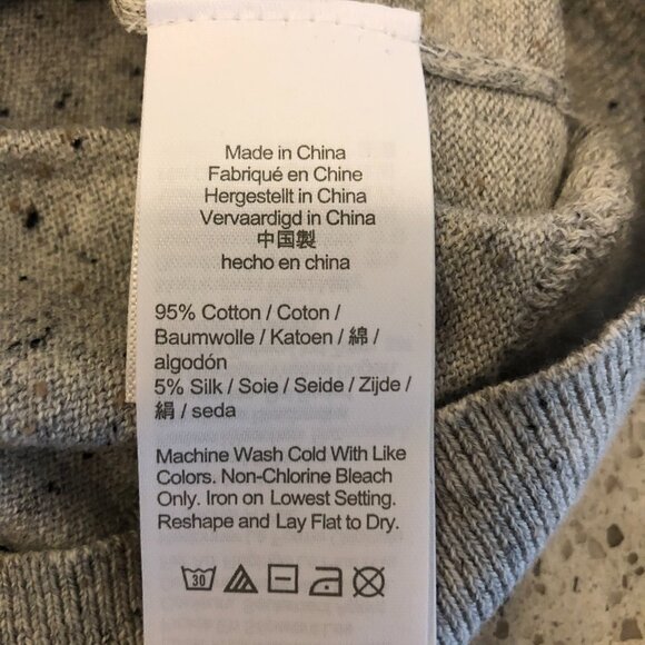 Knit for J. Crew Hanley Sweater Size Mens XL Silk Cotton Blend Light Grey - Picture 14 of 16